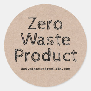 Labels für "Classic Zero Waste Kraft" Runder Aufkleber