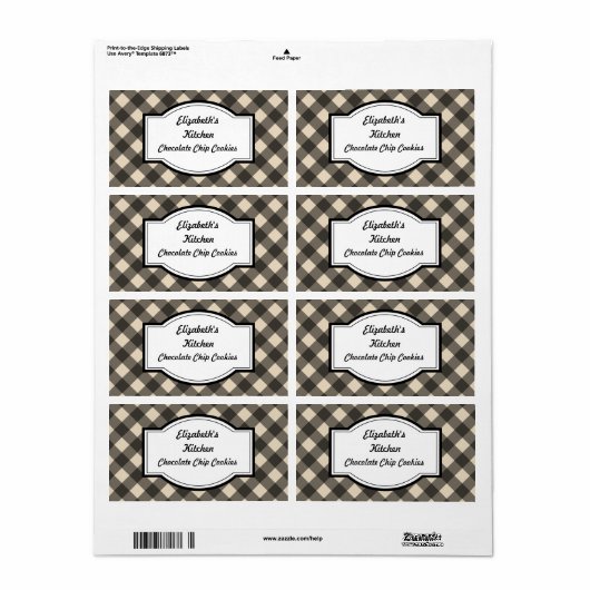 Labels für Creme und Black Kitchen (Vorne)