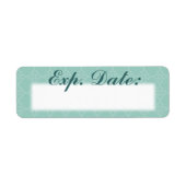 Labels für das Blue Elegant-Ablaufdatum (Vorne)