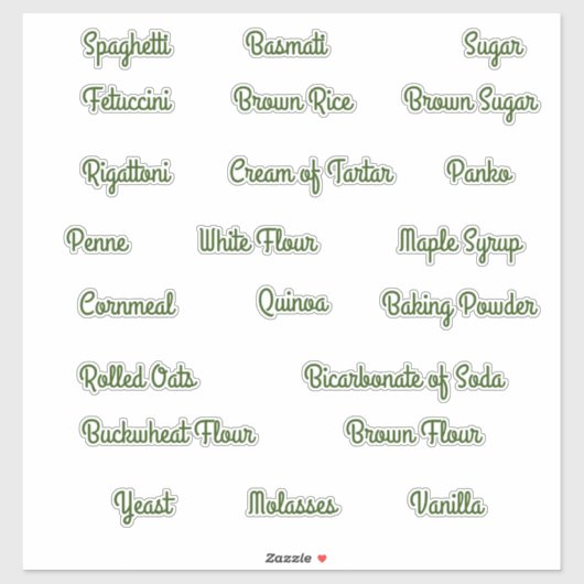 Labels für die Behälter für die Vorratsspeicherung (Blatt)