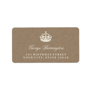 Labels für die Geburtstagsadressen von Calm Kraft Adressaufkleber