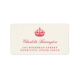 Labels für die Geburtstagsadressen von Calm Red Cr Adressaufkleber
