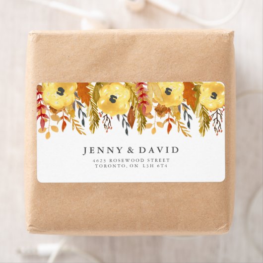 Labels für die Hochzeit im Herbst der Wasserfarben (Insitu)