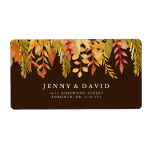 Labels für die Hochzeit im Herbst der Wasserfarben