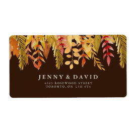 Labels für die Hochzeit im Herbst der Wasserfarben