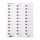 Labels für die lila Square-Monogram-Adresse (Vorne)