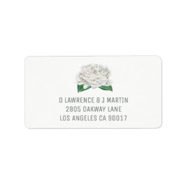 Labels für die weiße Rosenadresse Adressaufkleber