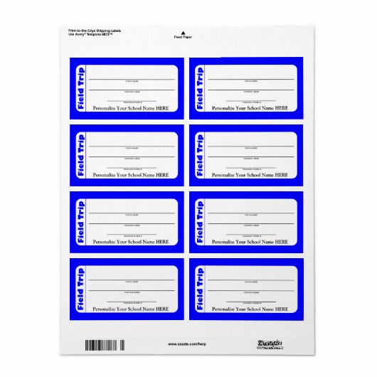 Labels für Elementarreisen/Kindervorschulreisen (Vorne)