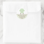 Labels für grüne Chauffeur Runder Aufkleber (Tasche)
