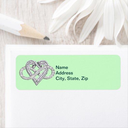 Labels für grüne Herzanschriften (Insitu)