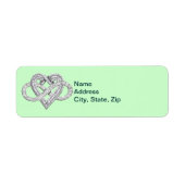 Labels für grüne Herzanschriften (Vorne)