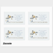 Labels für heiße Kakaobomben, Hot-Schokolade-Bombe Rechteckiger Aufkleber (Blatt)