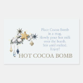 Labels für heiße Kakaobomben, Hot-Schokolade-Bombe Rechteckiger Aufkleber (Vorderseite)