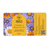 Labels für Kamille und Calendula-Tee (Vorne)