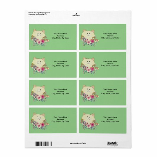 Labels für Katzen (Vorne)