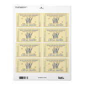 Labels für Lavendel und Bienen gestrichelt Border (Vorne)