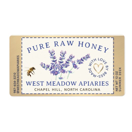 Labels für Lavendel und Bienen gestrichelt Border (Vorne)
