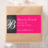 Labels für Leopard- und Hot-Pink-Monogramm-Adresse (Insitu)