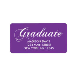 Labels für lila Abschluss-Adressen Adressaufkleber