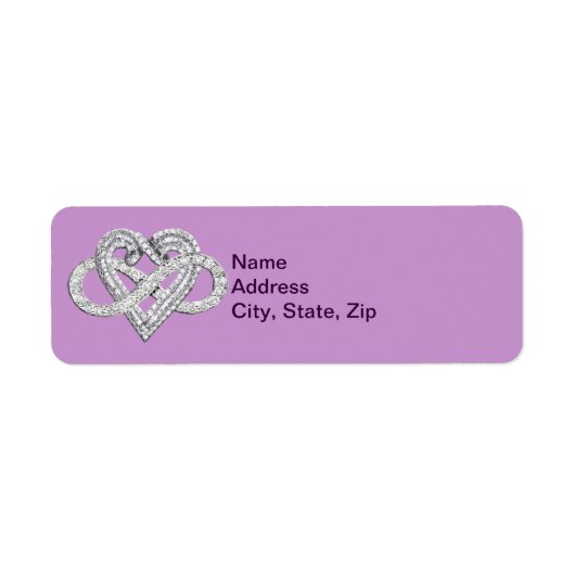 Labels für lila Herzadressen (Vorne)