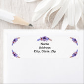 Labels für lila und blaue Wasserfarbenflora (Insitu)