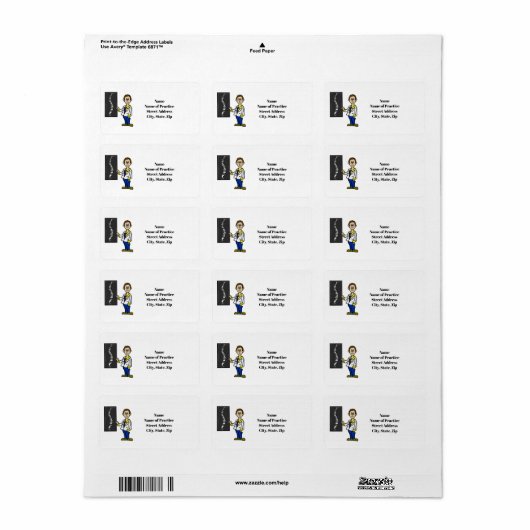 Labels für männliche Chiropraktoren oder Rückenchi Adressaufkleber (Vorne)