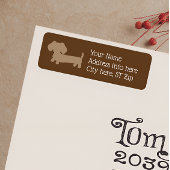 Labels für Minimalistische braune Dackel