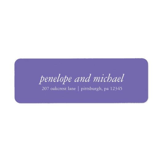 Labels für Minimalistische Violette und weiße Hoch (Vorne)