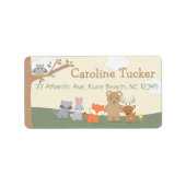 Labels für niedliches Woodland Animal Baby Dusche Adressaufkleber (Vorne)