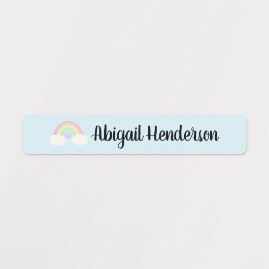 Labels für Pastel Watercolor Rainbow Etiketten (Design 1)
