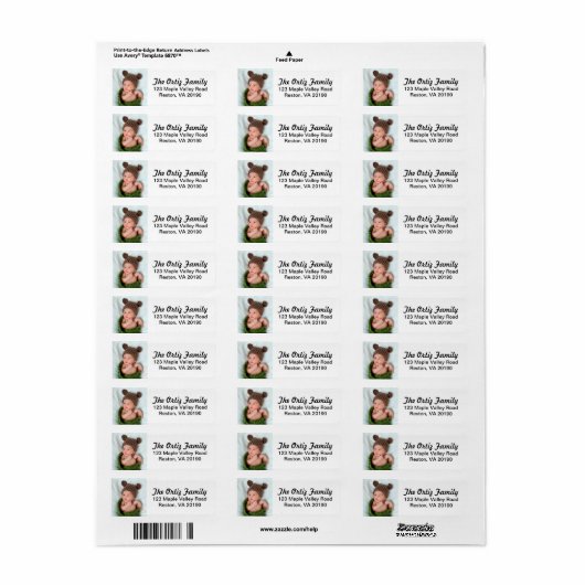 Labels für personalisierte Fotos (Vorne)