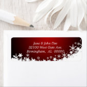 Labels für Red and White Snow Holiday Address (Insitu)