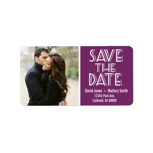 Labels für Save the Date-Adressen | Hochzeiten Adressaufkleber (Vorne)