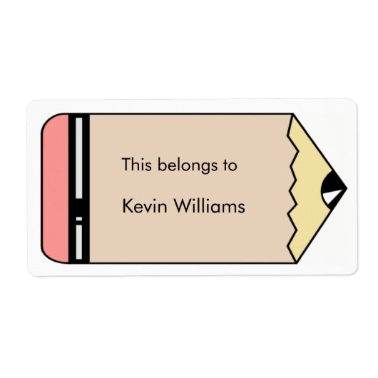 Labels für Schulbedarf (Vorne)