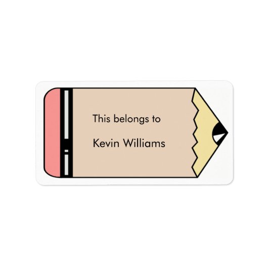 Labels für Schulbedarf Adressaufkleber (Vorne)