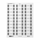 Labels für Schwarzes Hahnentrittmuster-Urlaubsadre (Vorne)