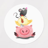 Labels für Schweine und Maus - Funny Funny Etiketten (Design 1)