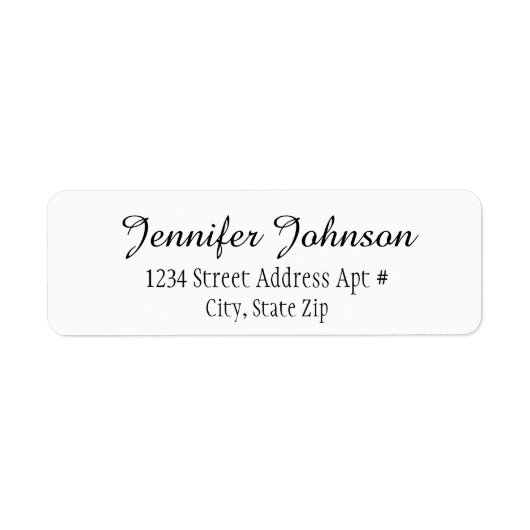 Labels für Skript-Rücksendeadresse (Vorne)