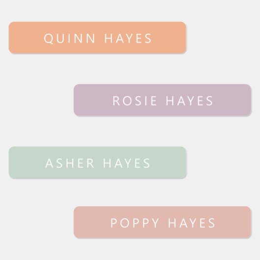 Labels für verdünnte Pastellfarben Etiketten (Gruppe)