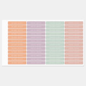 Labels für verdünnte Pastellfarben Etiketten (Blatt)