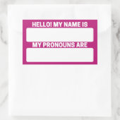 Labels für Violet, Rot und Pronoun Rechteckiger Aufkleber (Tasche)