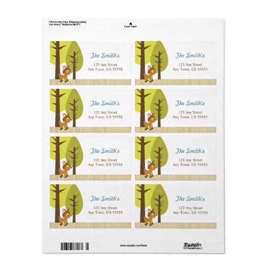 Labels für Waldhirsche (Vorne)