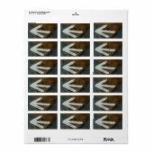 Labels für weiße Pfeil Adressaufkleber (Vorne)