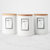 Labels für White Silver Glitzer Ladybug Logo Lebensmitteletikett (Flaschen)