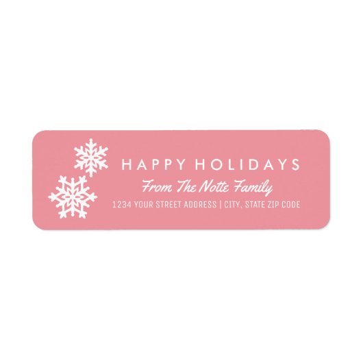 Labels "Happy Holidays" für Schneeflocken | CHRIST (Vorne)