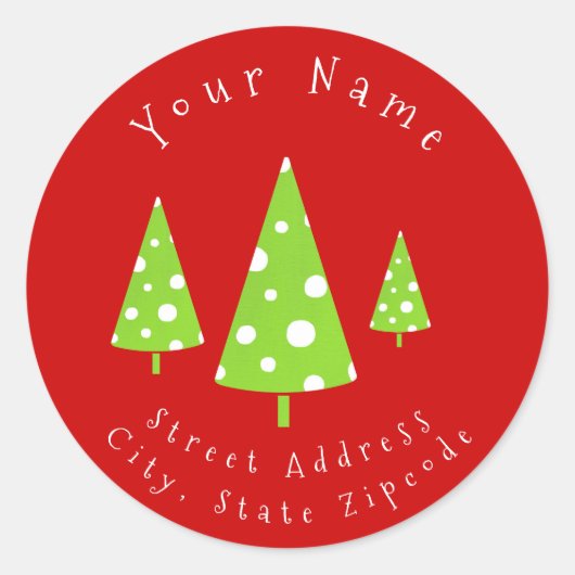 Labels "Limoner weißer Polka Dots Weihnachtsbaum" Runder Aufkleber (Vorderseite)