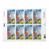 Labels mit niedlichen Blume buchen (Vorne)