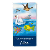 Labels mit niedlichen Tieren buchen (Vorne)