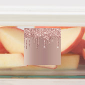 Labels mit Rose Gold Blush Glitzer Sparkle Tropfen Etiketten (Befestigt)