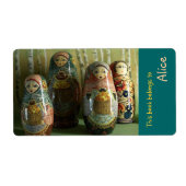 Labels mit russischer Matrioshka buchen (Vorne)